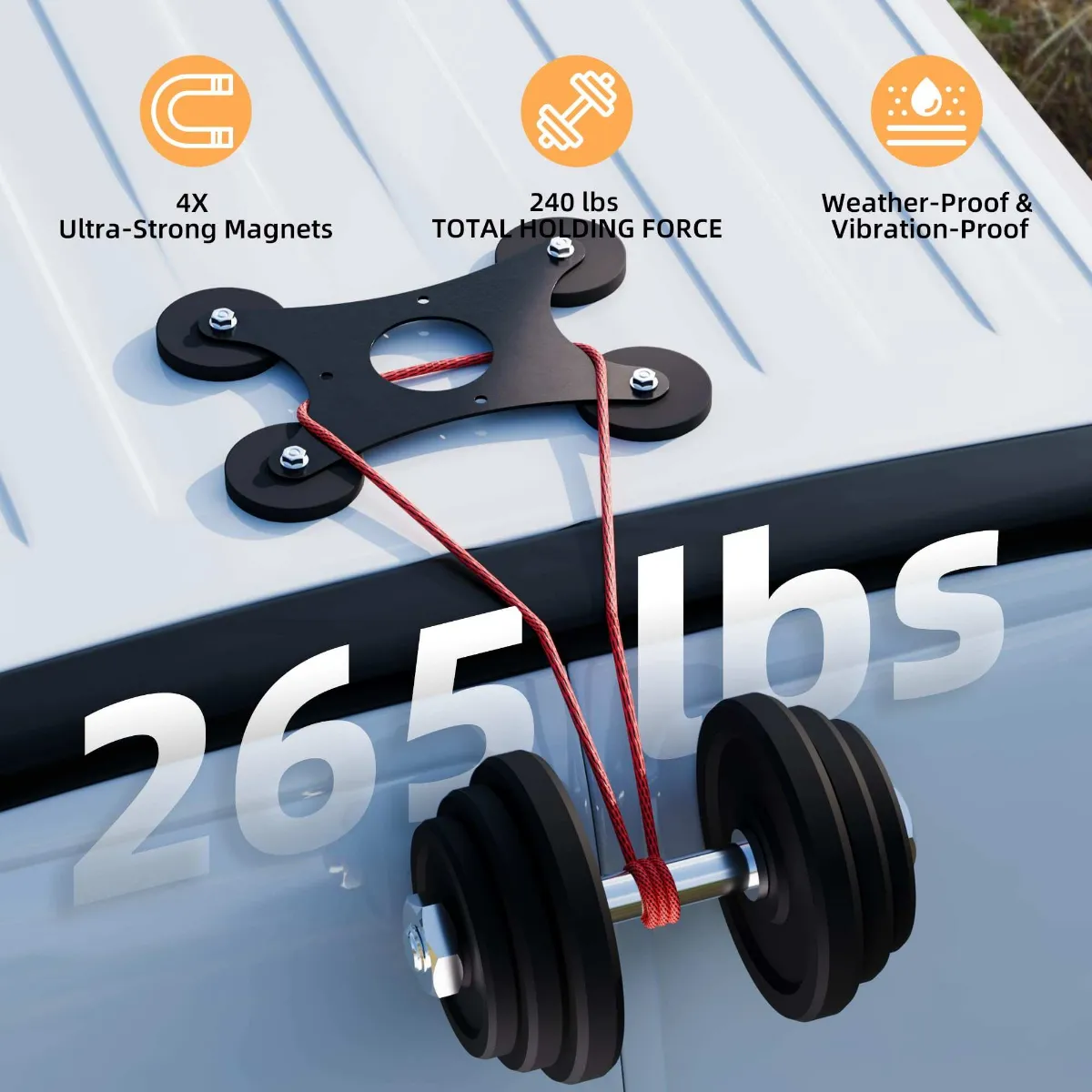 Starlink Mini Magnetic Car Roof Mount scratch-resistant rubber base detail